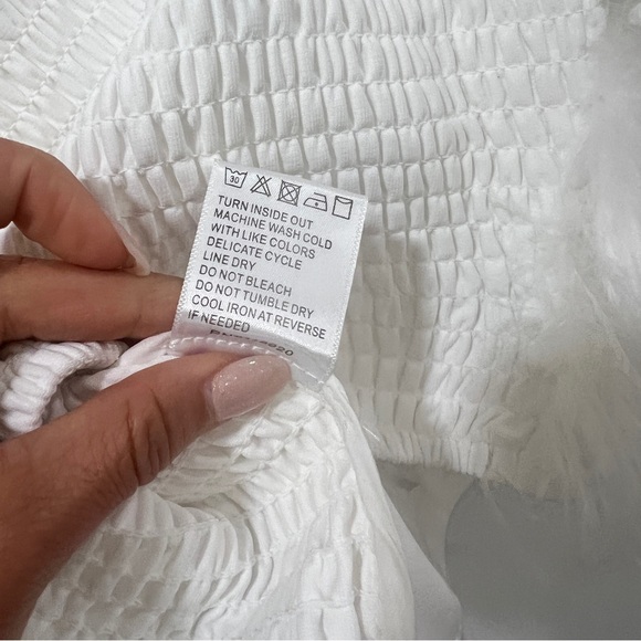 Lucy Paris Milly Feather Top White Size XS EUR 36 - Picture 7 of 7